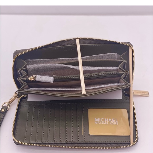 Michael Kors Large Jet Set Travel Continental Wristlet Phone Holder Wallet - Picture 4 of 11